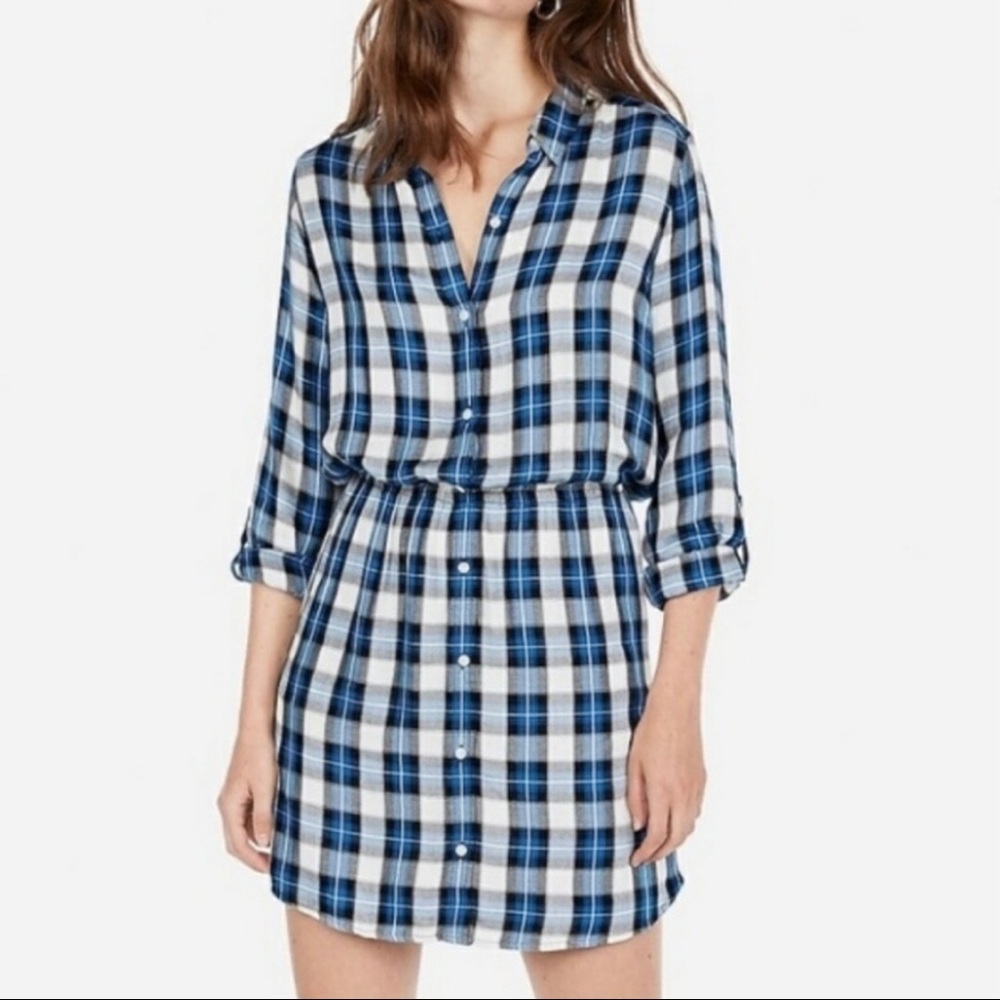 Express Plaid Flannel Dress